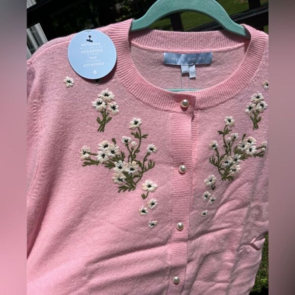 Hill House Audrey Embroidered Cardigan NWT - Picture 8 of 12